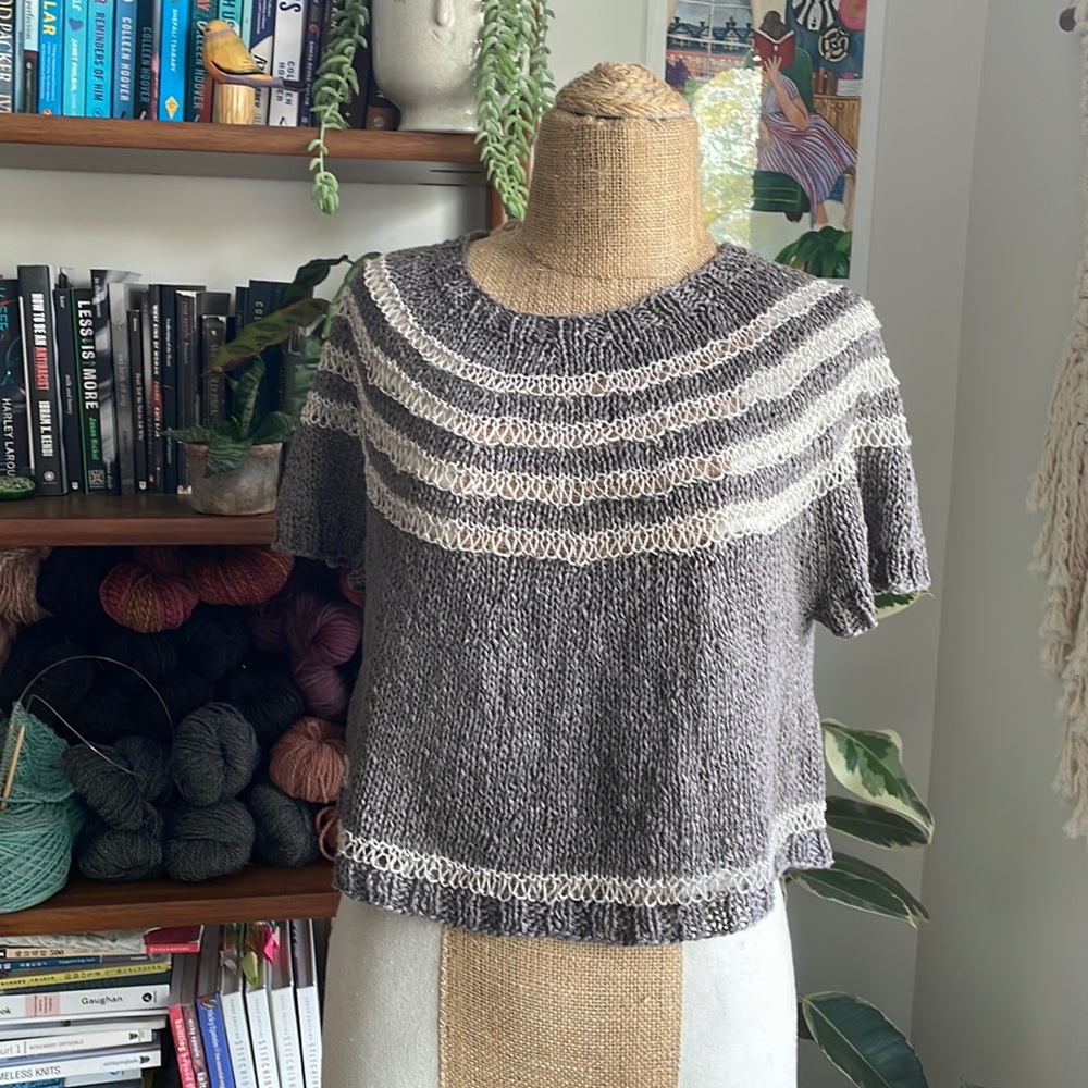 Drop Crop knit tee